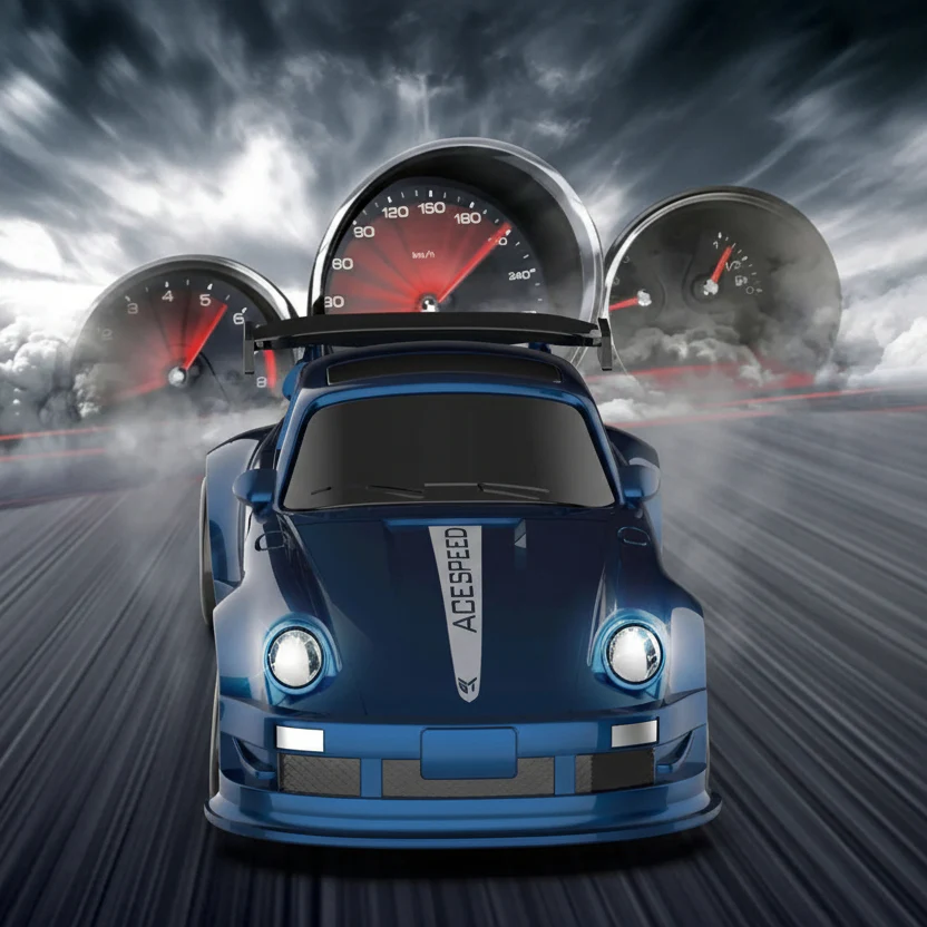 TORQBIT 1:64 Mini Racing Car with 2.4 GHz Remote Control and Drift Tires - Image 6