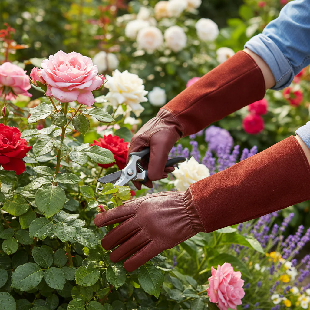 TOUGHLEAF – Sturdy garden gloves with elastic wristband