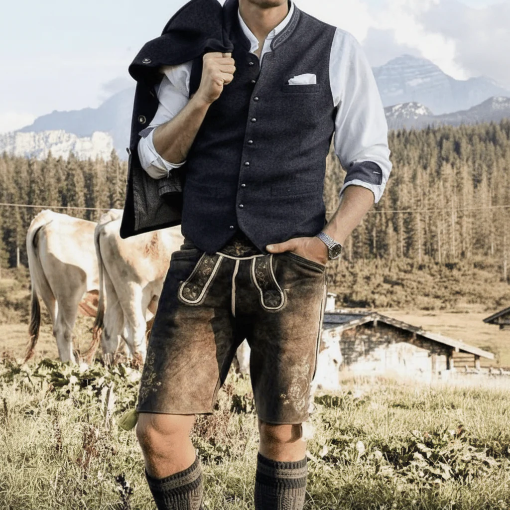 TRADITIONWEAR – Men's Leather Trousers with Traditional Design