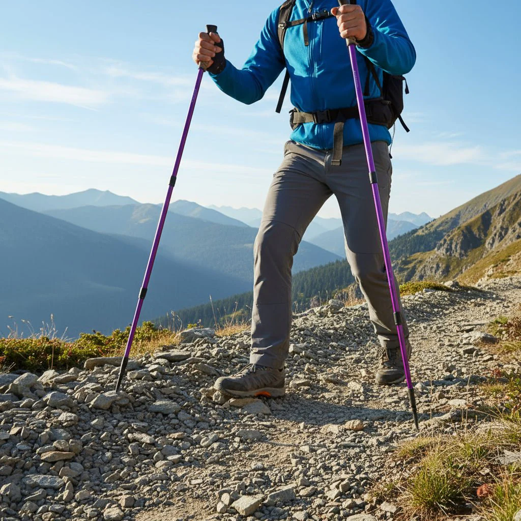 TRAILCORK – Premium Nordic Hiking Poles – lightweight telescopic trekking poles with cork handle - Image 4