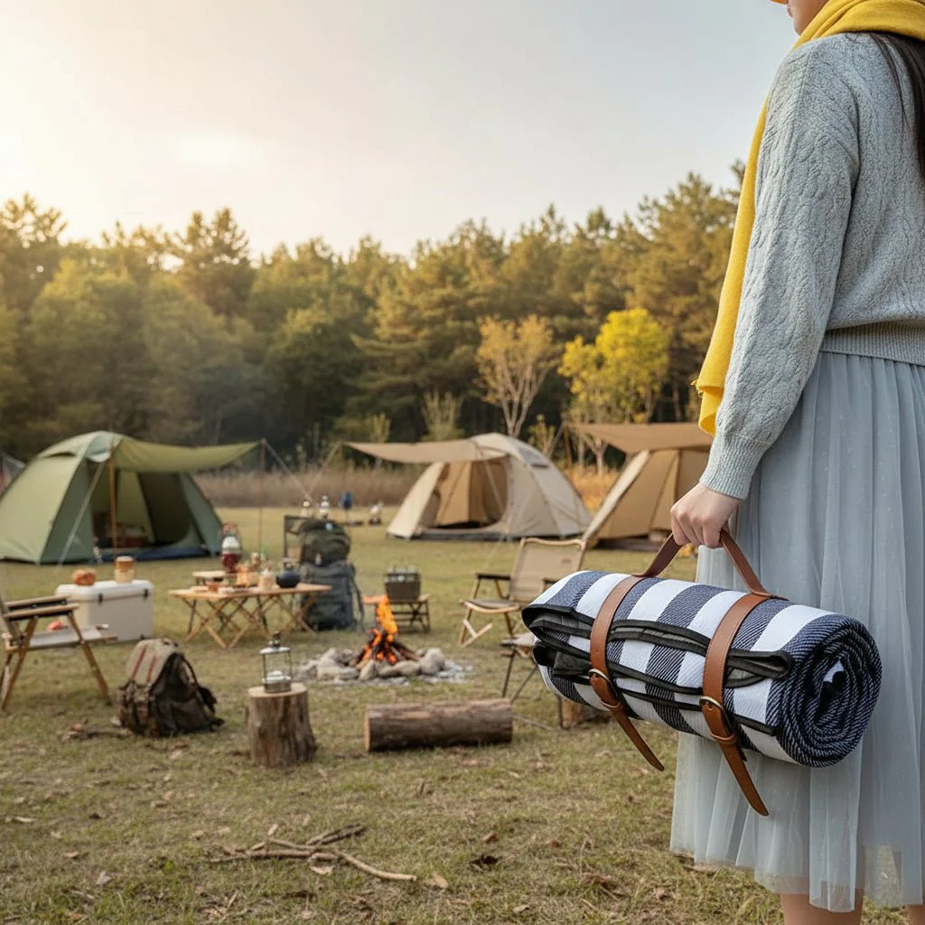 TRAILCOVER – Robust outdoor picnic blanket with water-repellent layer & compact foldable design - Image 4
