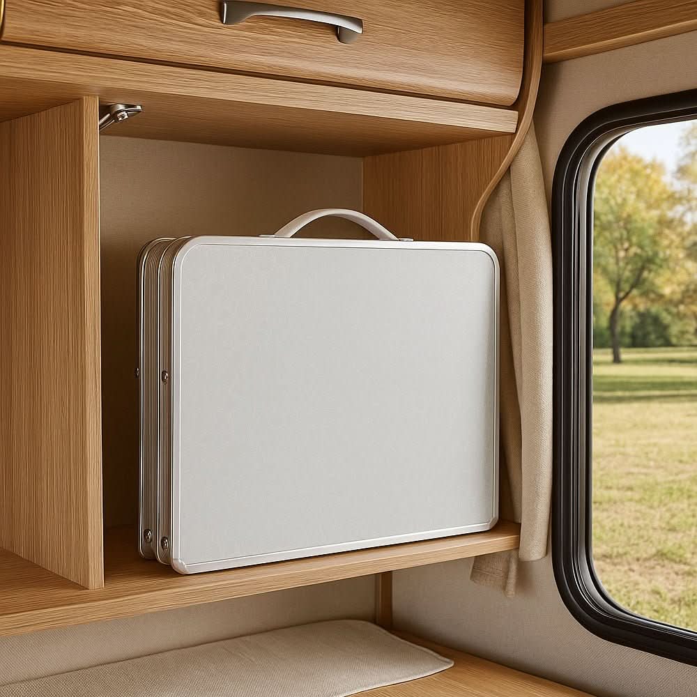 TRAILFOLD TABLE - Folding outdoor table with aluminium frame & suitcase design - Image 3