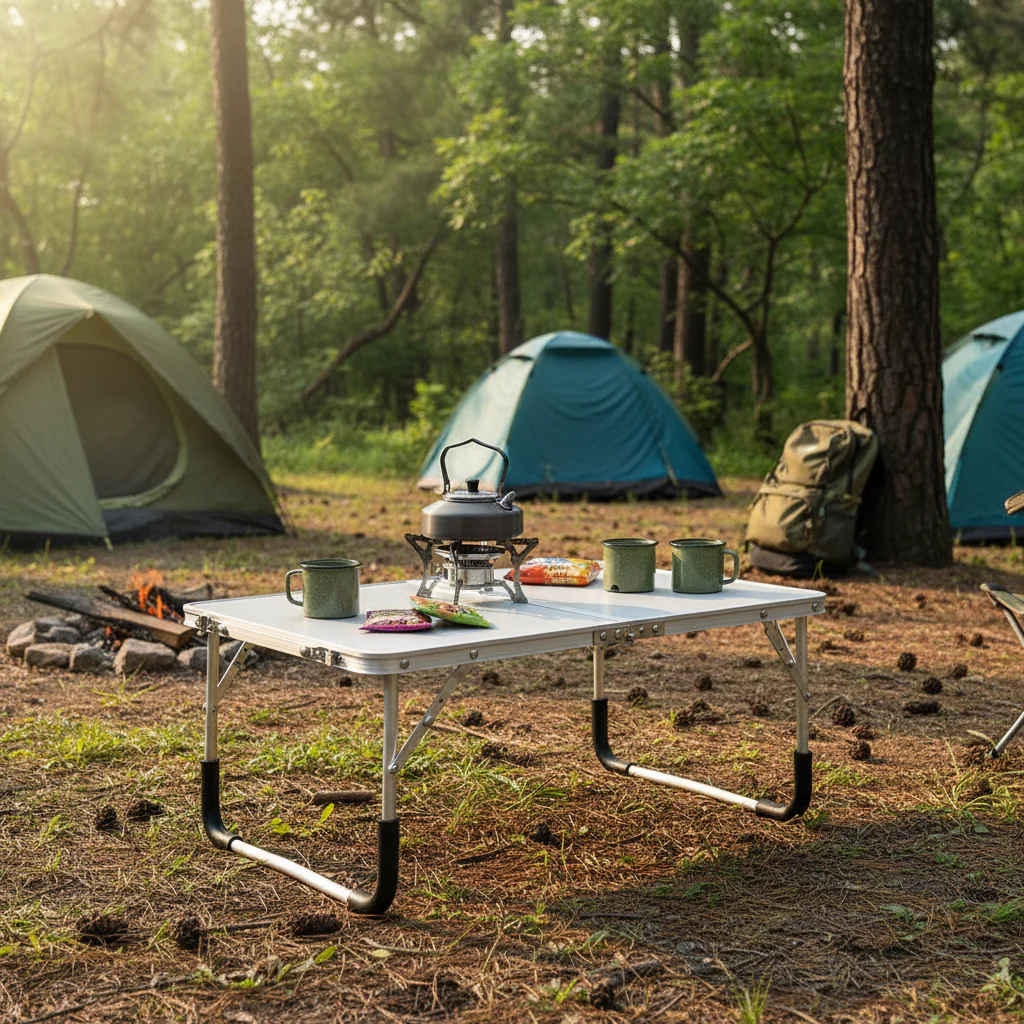 TRAILFOLD TABLE - Folding outdoor table with aluminium frame & suitcase design - Image 6