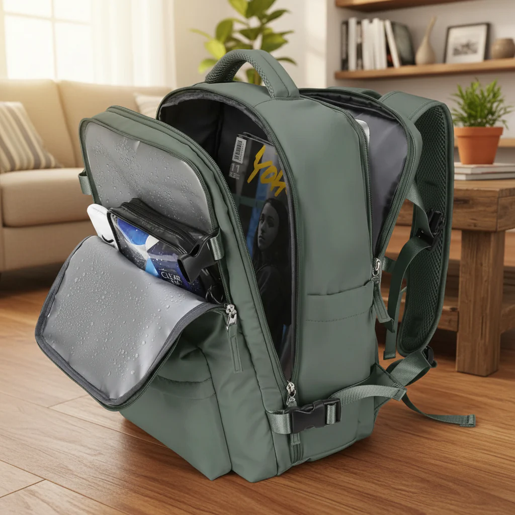 TrailSafe Pro - Robust adventure backpack with safety compartments & lightweight design
