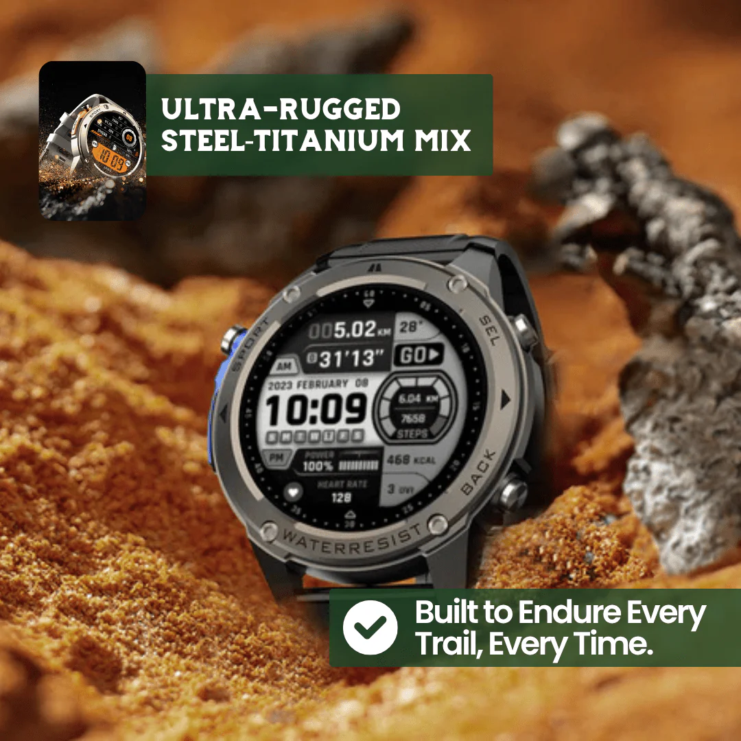 TrekSight X - Outdoor smartwatch with GPS, compass & health monitoring - Image 4