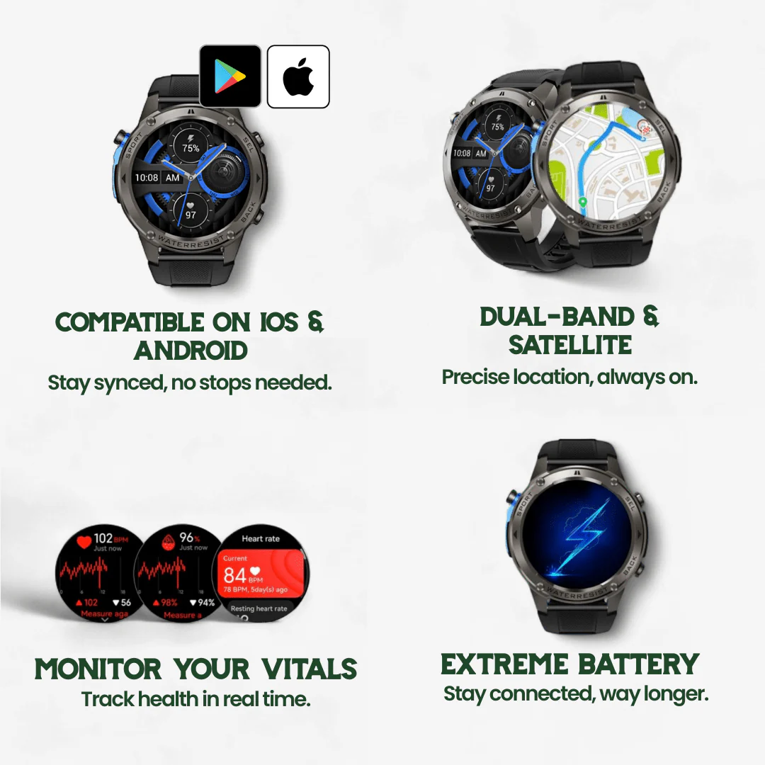 TrekSight X - Outdoor smartwatch with GPS, compass & health monitoring - Image 6