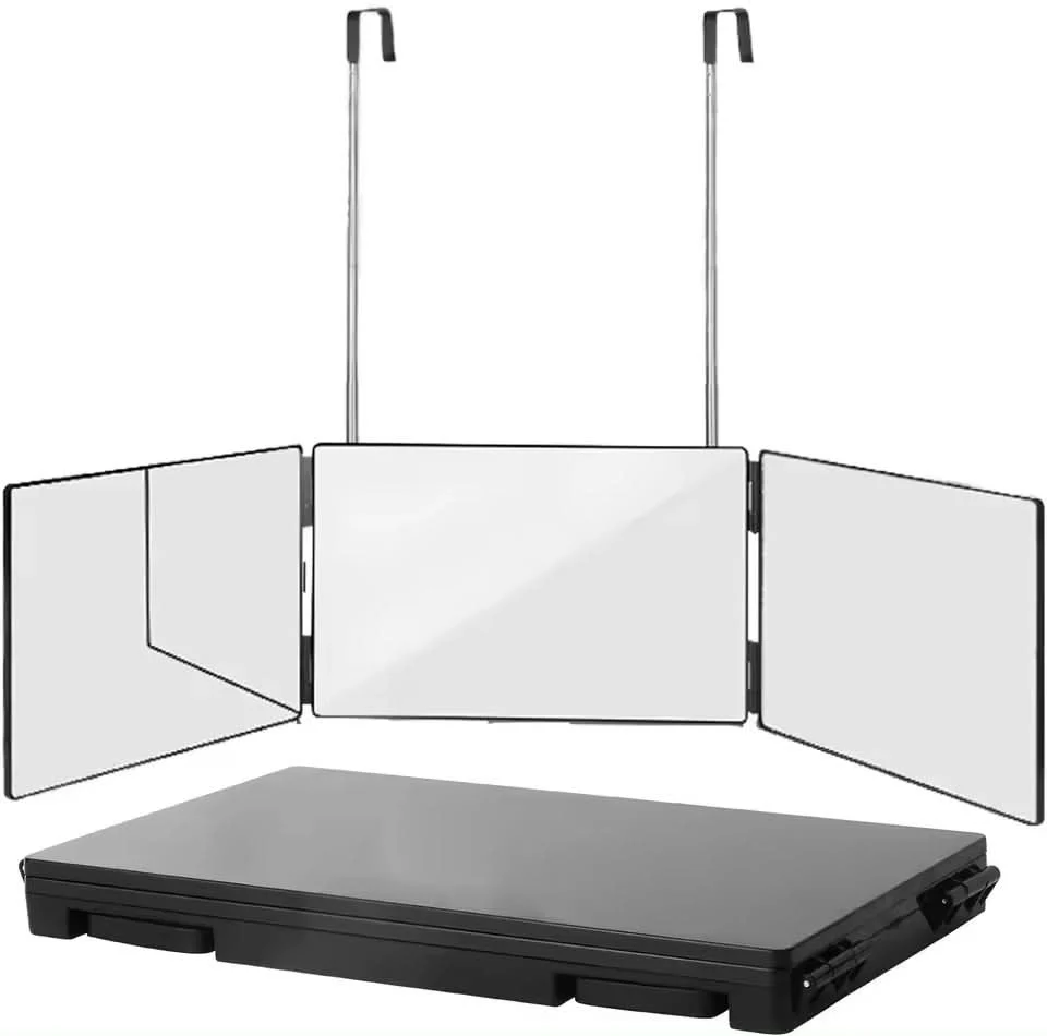 TRIFLEX Mirror - Foldable 3-way mirror with hook for make-up, hair styling & shaving - Image 2