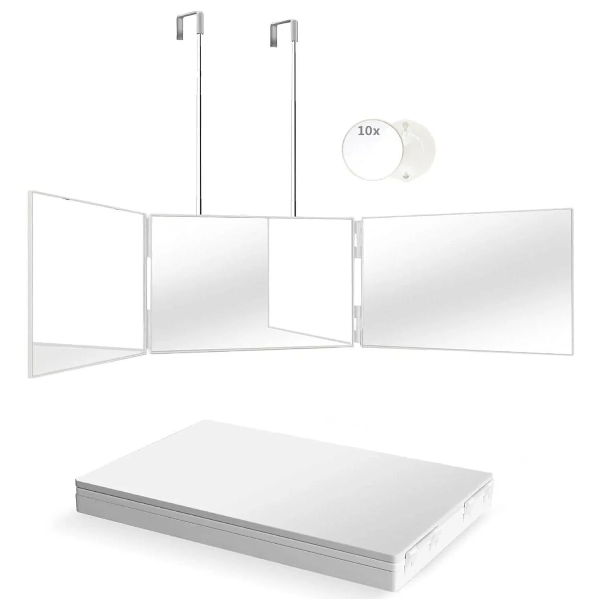 TRIFLEX Mirror - Foldable 3-way mirror with hook for make-up, hair styling & shaving - Image 9