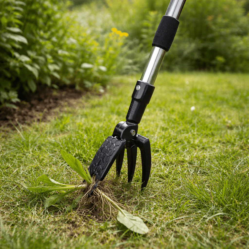 TURFEX – Ergonomic Upright Grass Puller for Effortless Weed Removal