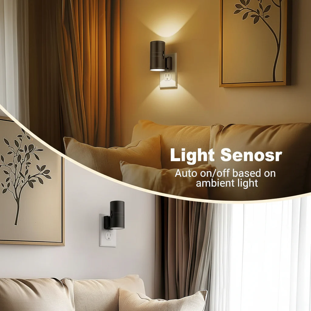 TwilightGlow LED night light - Dimmable & Automatic for stylish lighting - Image 4