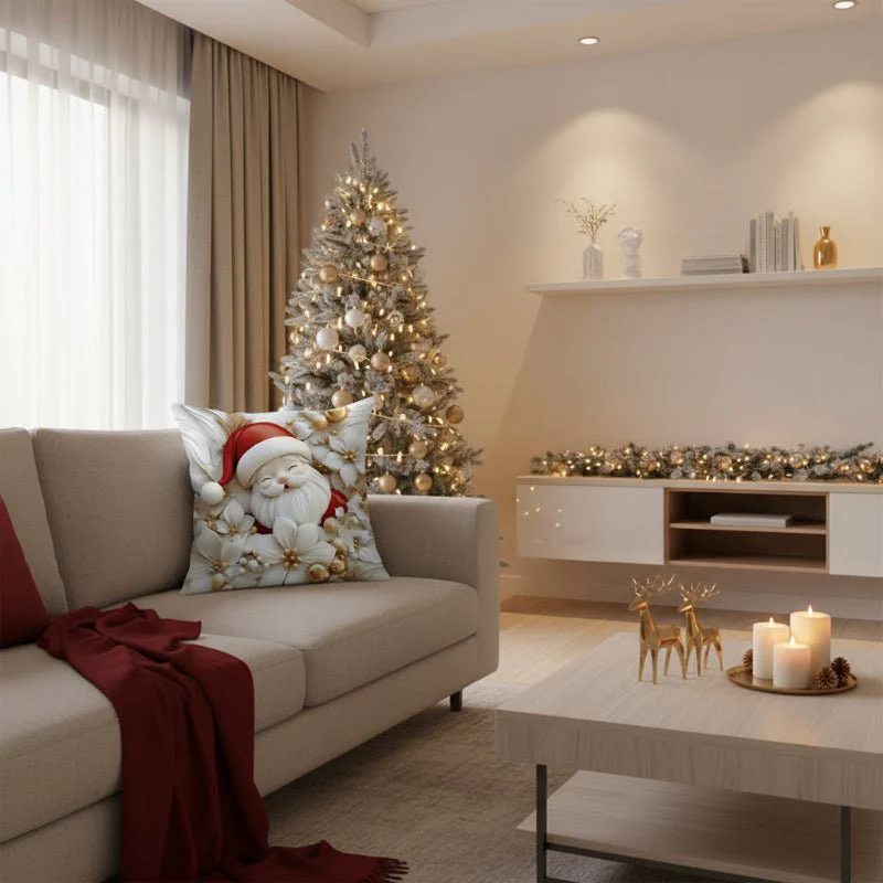 TWINKCUSH – Set of 4 Christmas velvet cushion covers with unique festive designs - Image 3