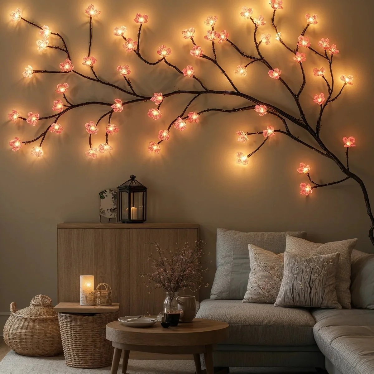 TWINKLORA – 1.6 m LED string lights, warm white & soft pink glow - Image 5