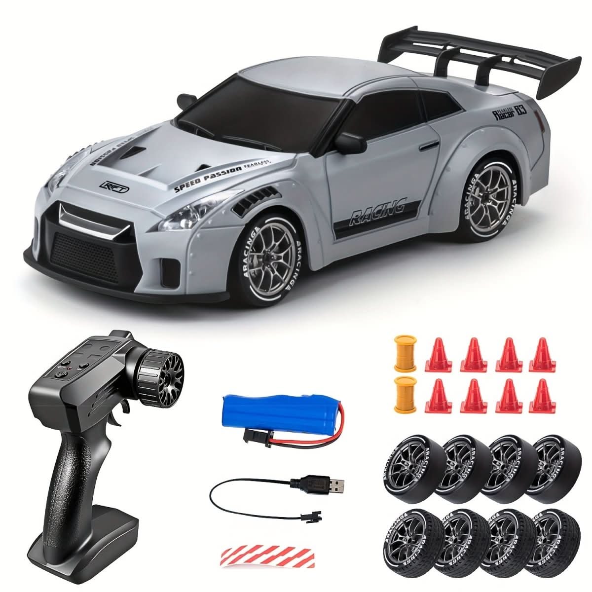 Ultimate Drift Racer - RC car with LED wheels & all-wheel drive on a scale of 1:24 - Image 7