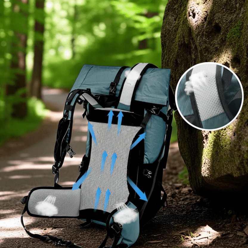 ULTREA - 50L Ultralight Expandable Adventure Backpack with Rolltop - Image 2
