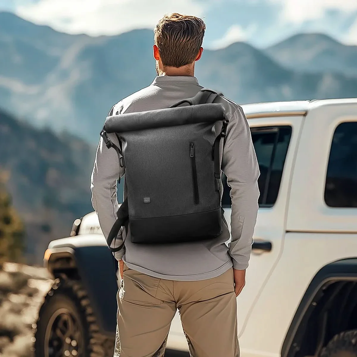 URBANTRAIL Rolltop - Multifunctional outdoor rucksack with USB port - Image 2