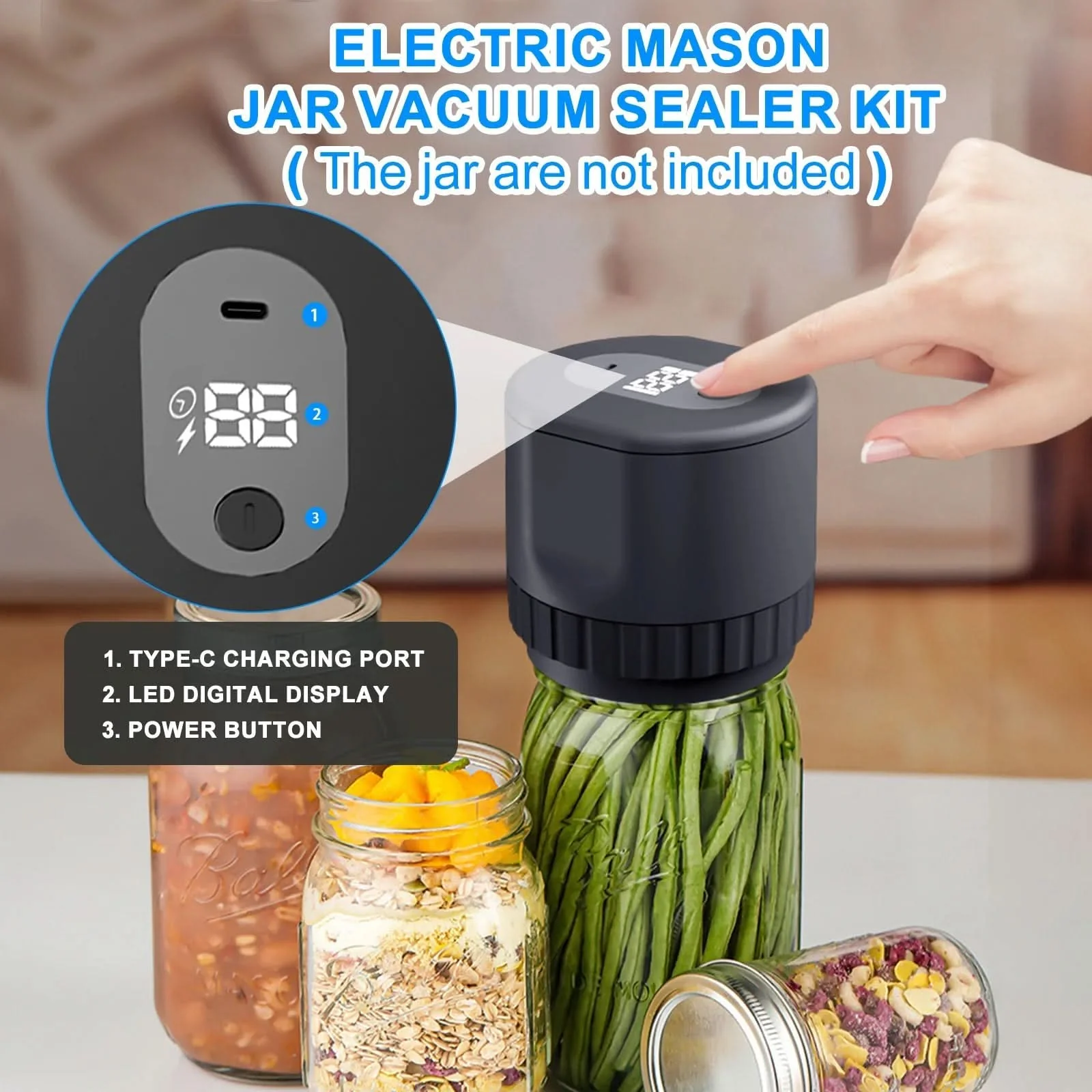 VacuumSealer Electric vacuum sealer - Portable & efficient for bottles, jars and cans - Image 7