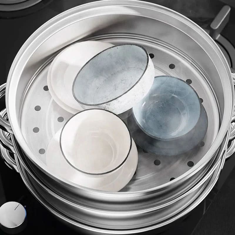 VAPORCRAFT – 3-tier stainless steel steamer with glass lid - Image 8