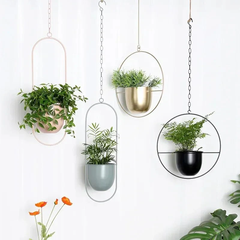 VERTILINE – Minimalist wall plant hanger with adjustable chain for a sleek, clear interior - Image 2