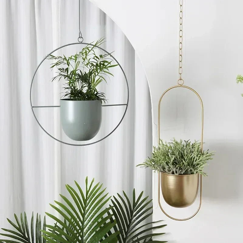 VERTILINE – Minimalist wall plant hanger with adjustable chain for a sleek, clear interior - Image 4
