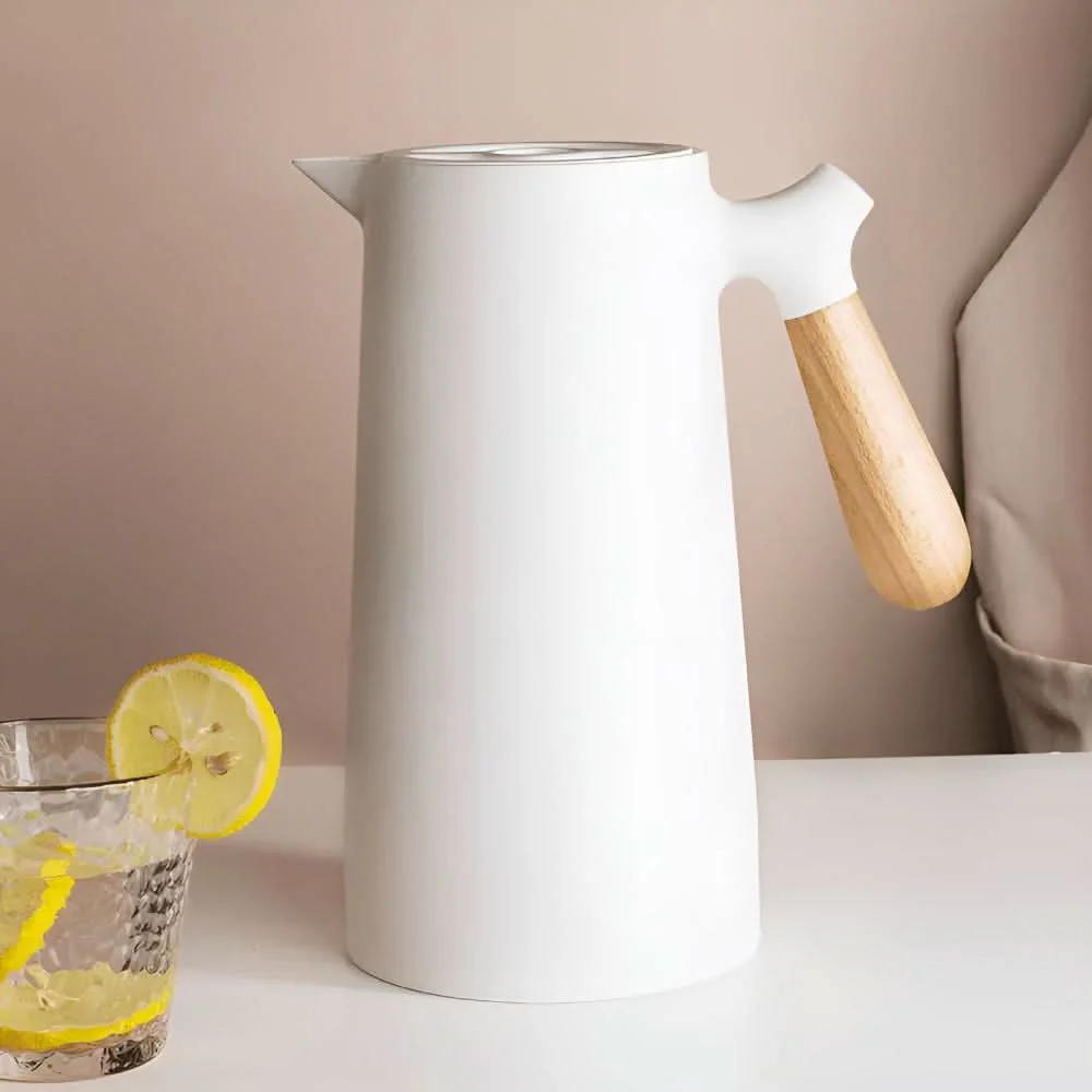 VetroLux – Elegant double-walled glass carafe with wooden handle for hot and cold drinks - Image 11