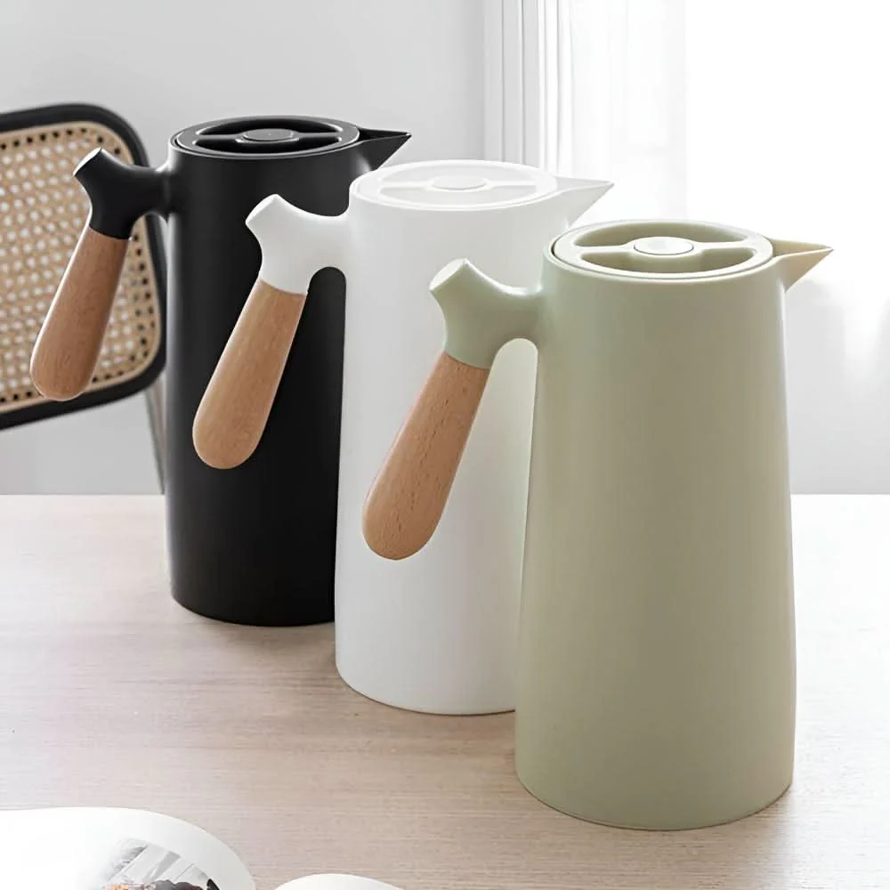 VetroLux – Elegant double-walled glass carafe with wooden handle for hot and cold drinks - Image 7