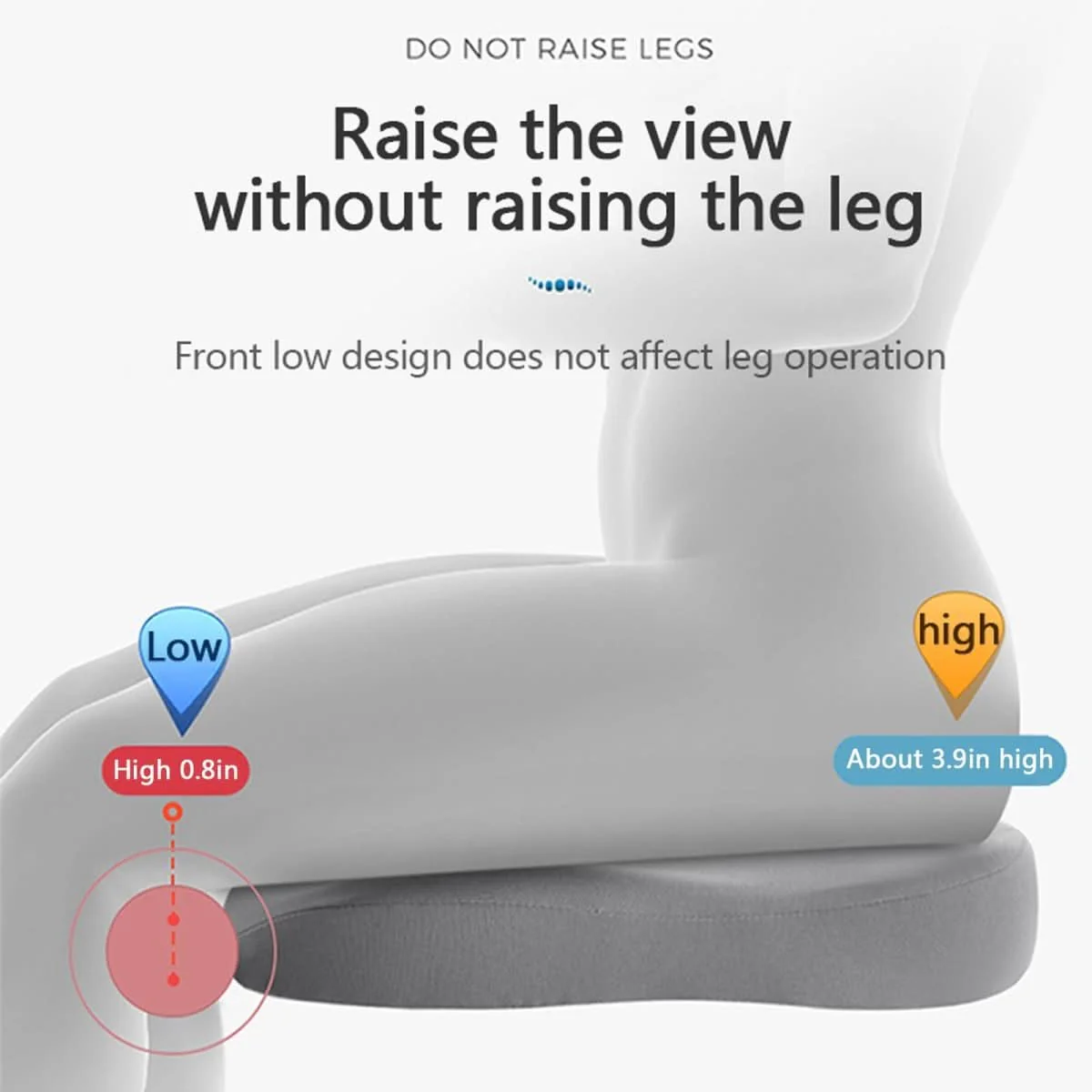 VIEWBOOST – Ergonomic Car Seat Cushion for Better Visibility and Comfort - Image 3