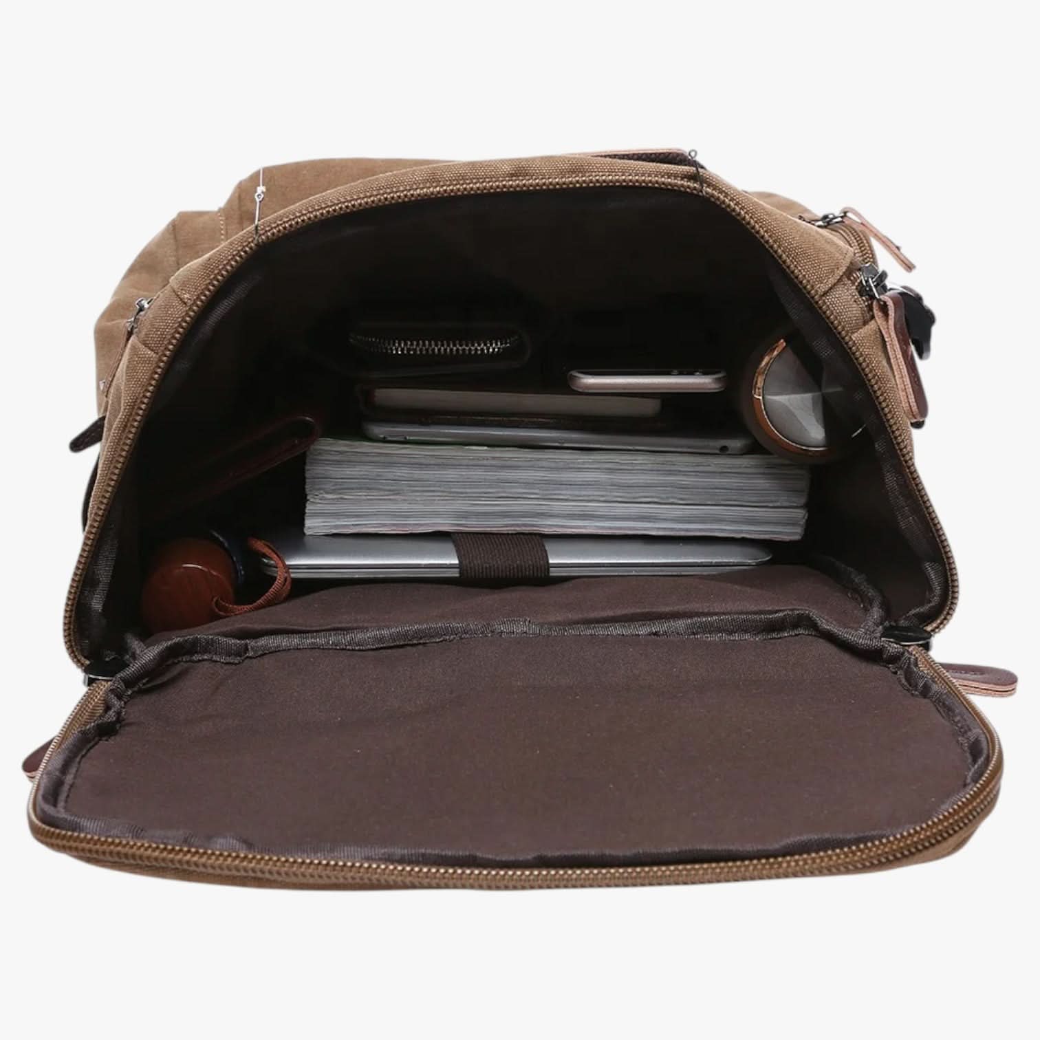 VintageCanvas backpack - Stylish & functional with laptop compartment for everyday life & adventure - Image 5