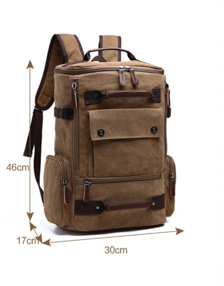 VintageCanvas backpack - Stylish & functional with laptop compartment for everyday life & adventure - Image 6