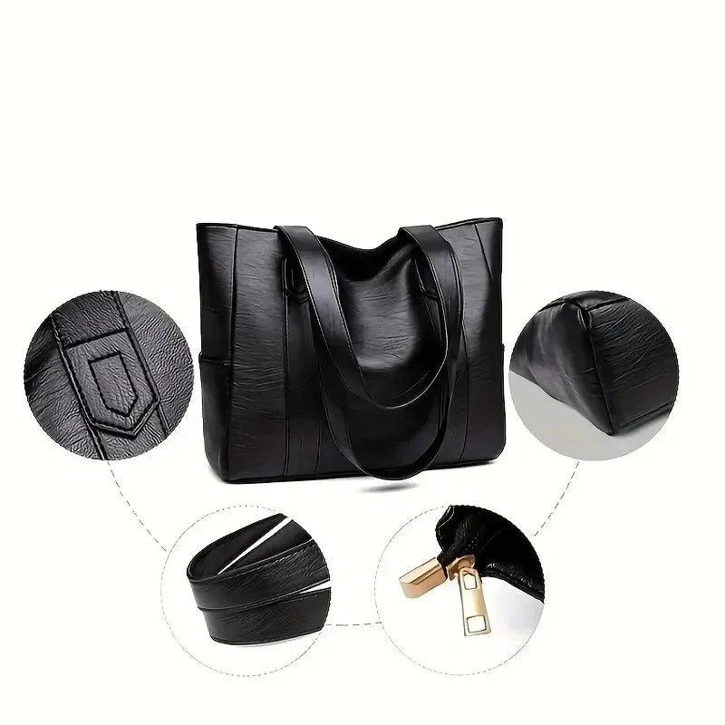 VINTARIS – Elegant leather shoulder bag with retro touch and smooth surface - Image 6