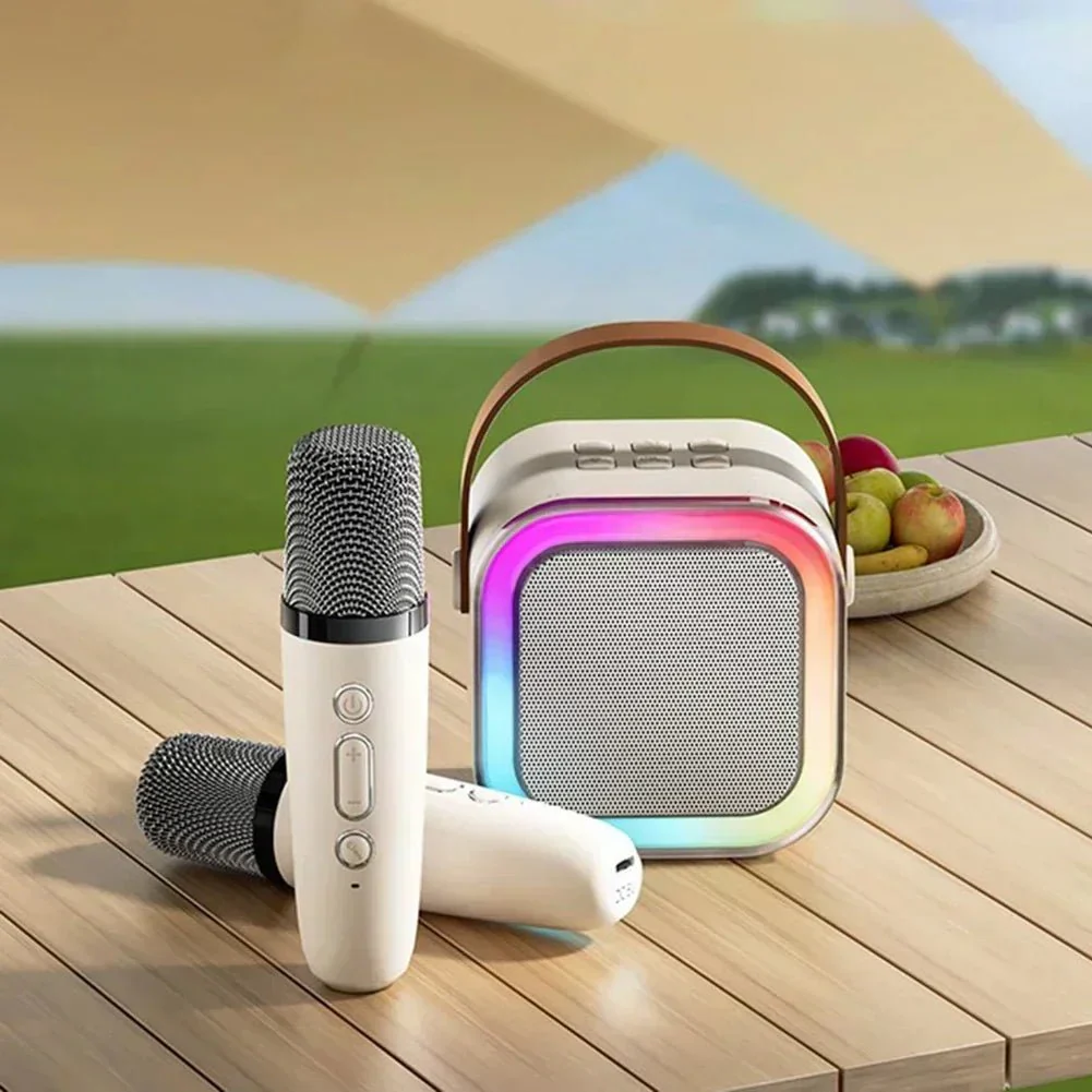 VOXBEAT – Portable Singing Machine with Wireless Microphones & Color-Changing Light - Image 3