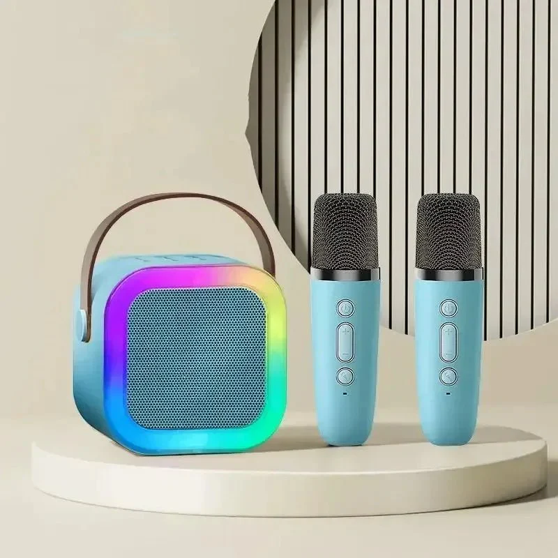 VOXBEAT – Portable Singing Machine with Wireless Microphones & Color-Changing Light - Image 9