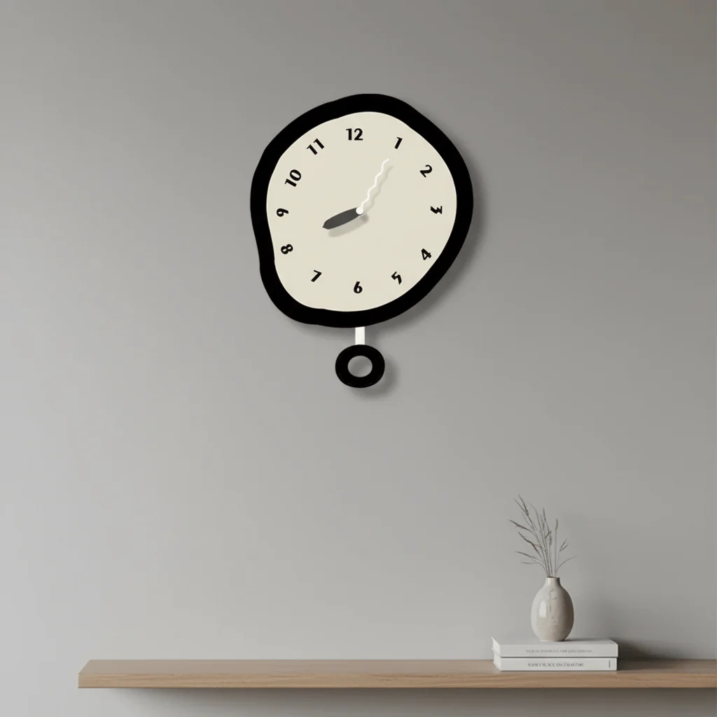 WALLMERA – Contemporary Abstract Wall Clock with Sleek Acrylic Finish - Image 2