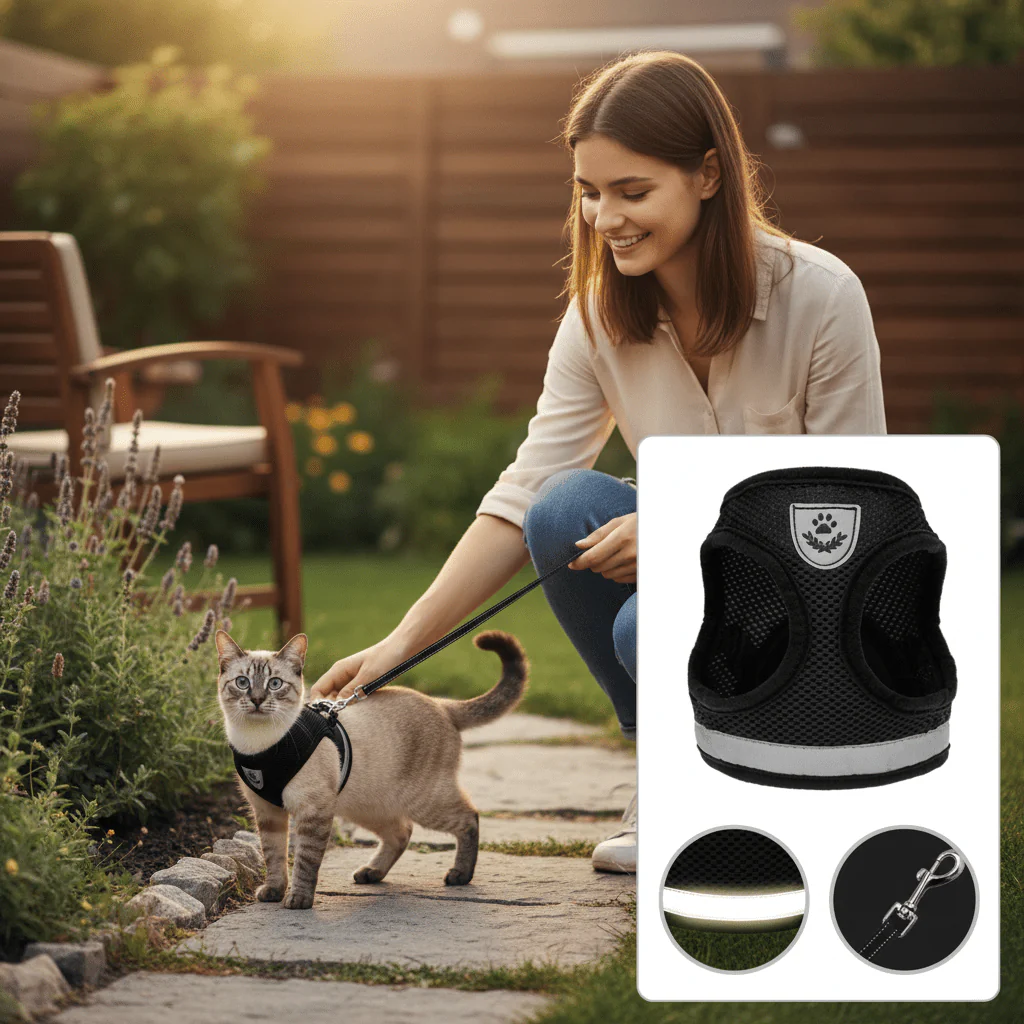 WANDERPAW – Escape-proof cat harness with reflective details - Image 2