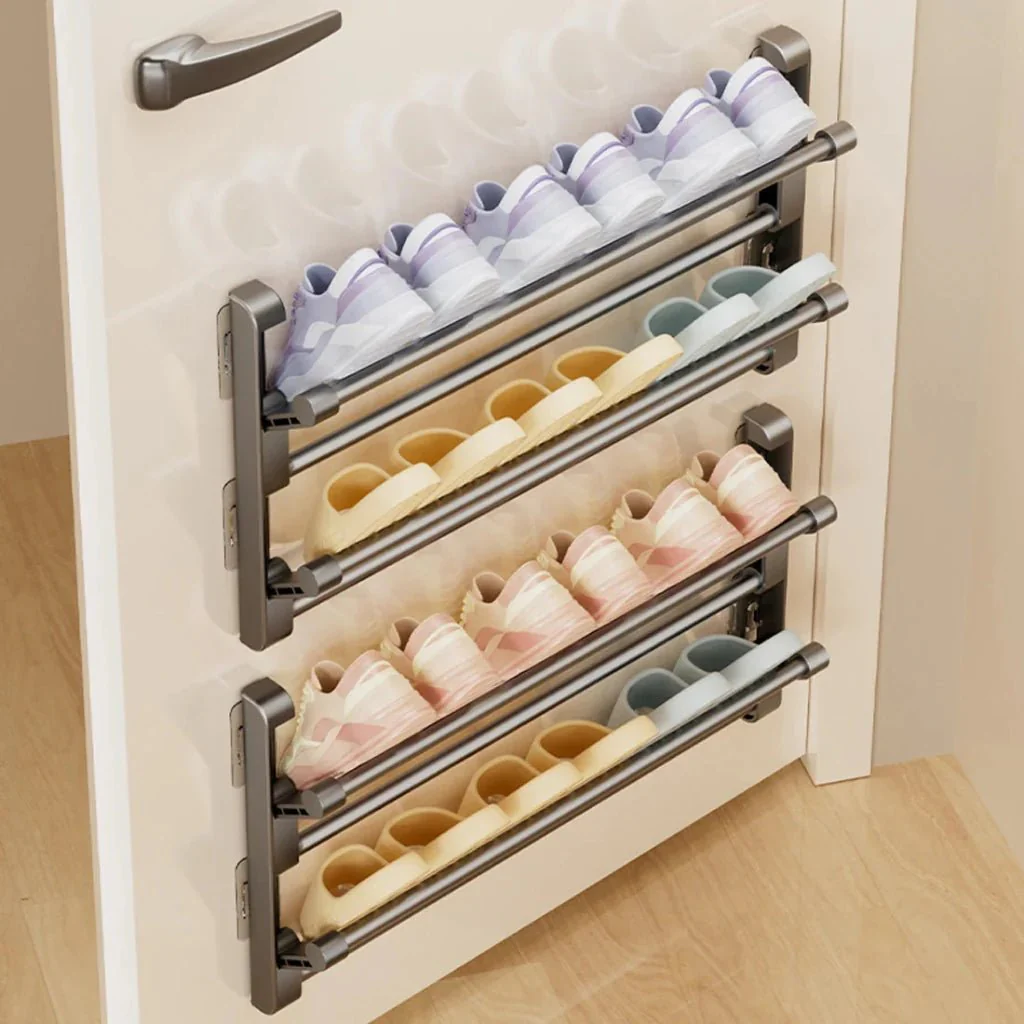 WALL ORGANIZER – Wall-mounted shoe rack with drainage for space-saving storage - Image 6