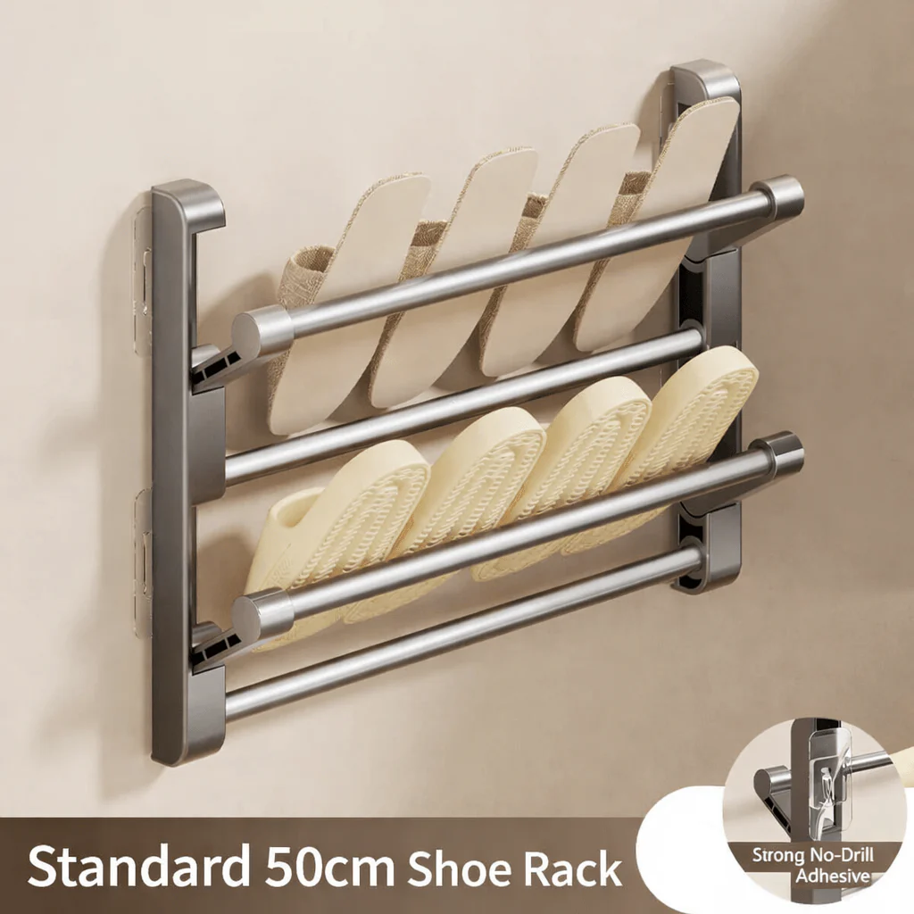WALL ORGANIZER – Wall-mounted shoe rack with drainage for space-saving storage - Image 7