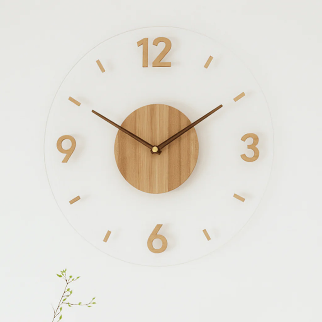 NORDIC CLOCK - Silent wooden wall clock in a minimalist design - Image 3