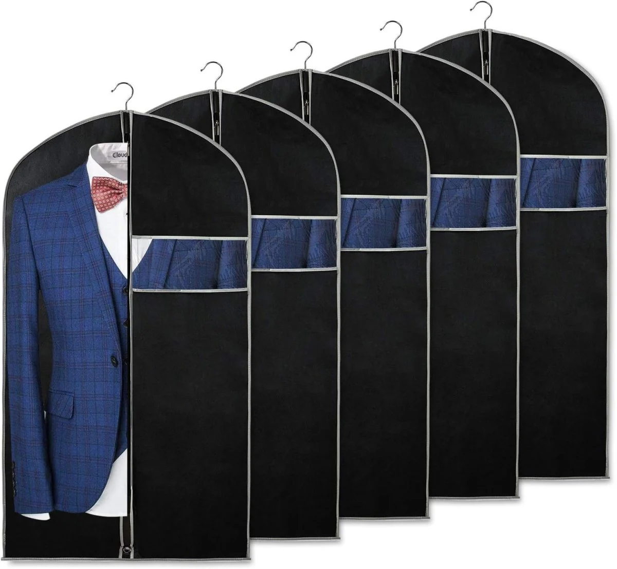 WARDROVÉ – Breathable garment storage covers in a pack of 5 with clear viewing window - Image 6