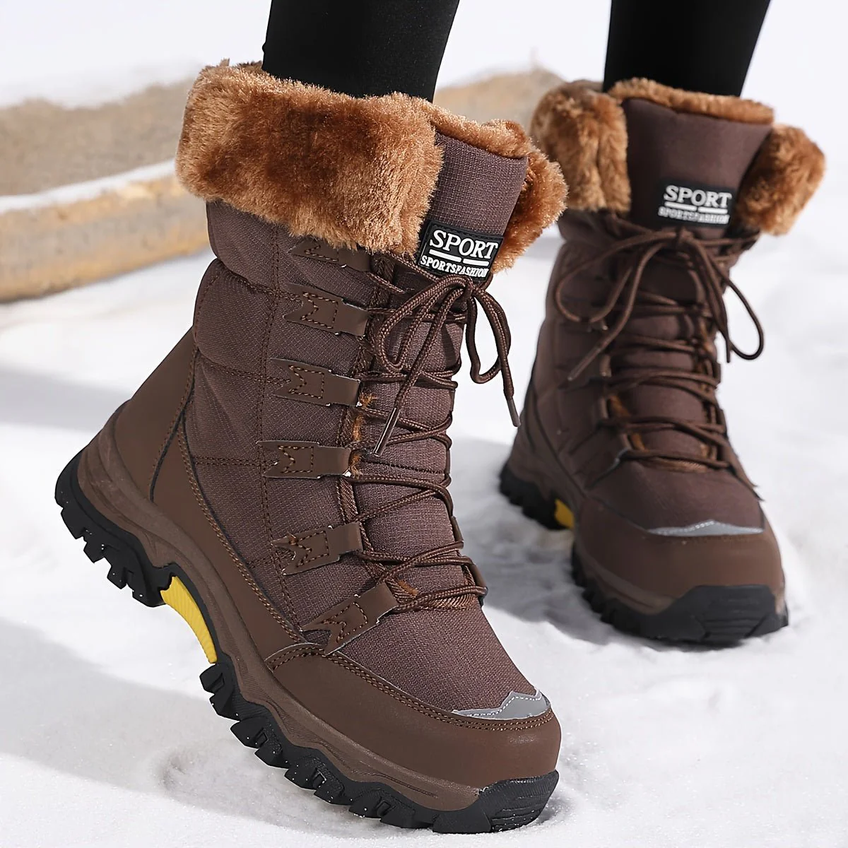 WARMFASHION – Fashionable Women's Winter Boots with Plush Lining & Secure Sole - Image 6
