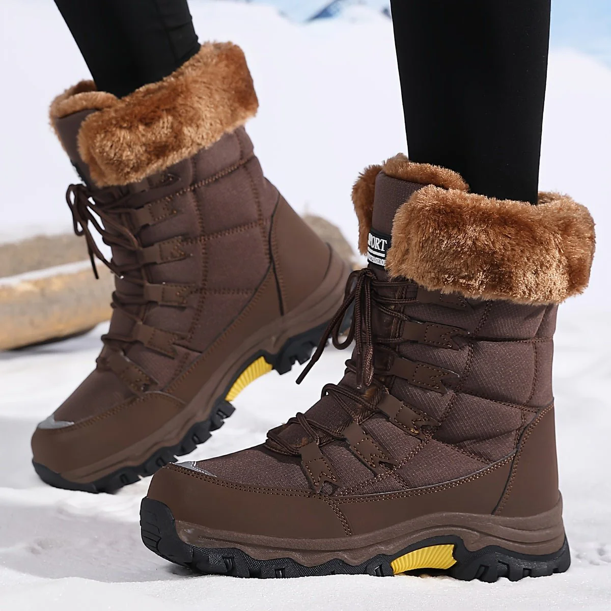 WARMFASHION – Fashionable Women's Winter Boots with Plush Lining & Secure Sole - Image 8