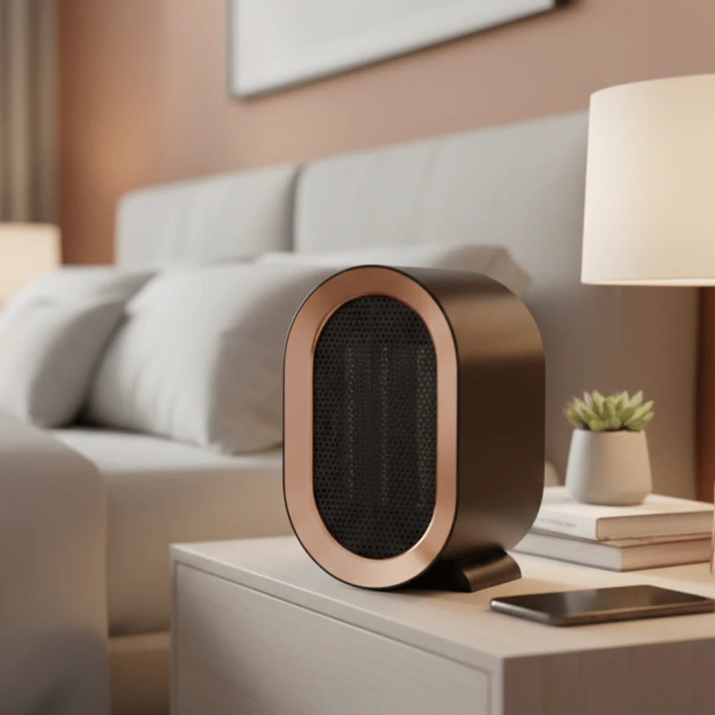 WARMFLOW – Mini electric heater with ceramic fan and energy-saving room heat