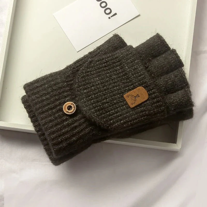 WARMTOUCH – Winter half-finger gloves with touchscreen function & soft knit design - Image 4