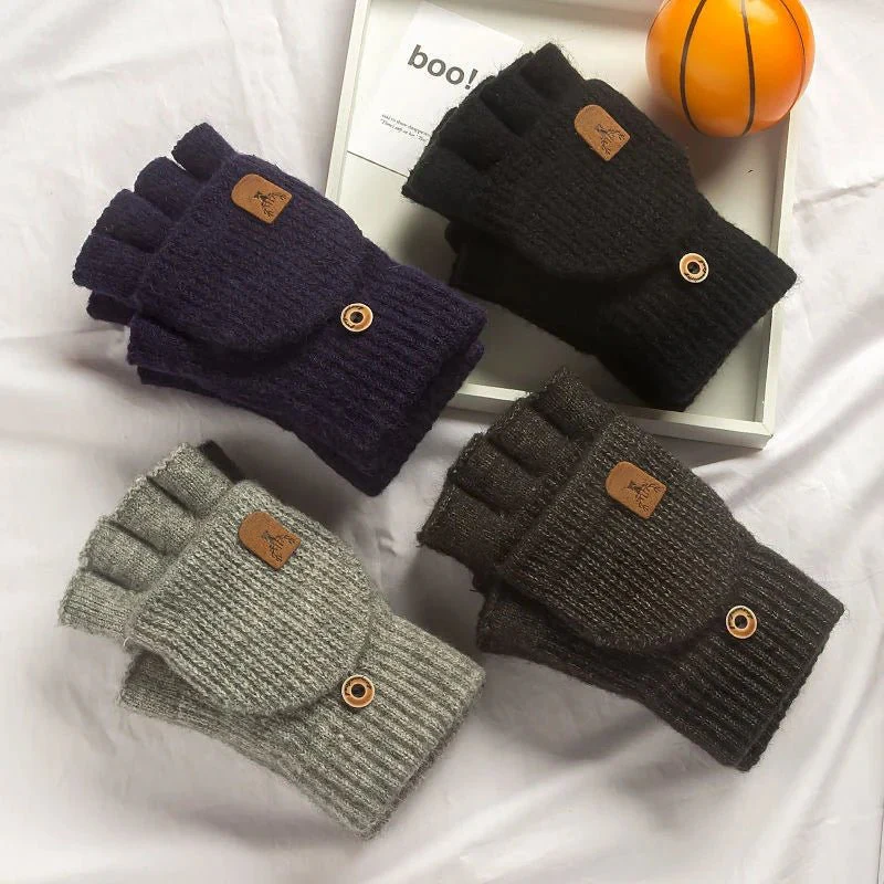 WARMTOUCH – Winter half-finger gloves with touchscreen function & soft knit design - Image 6