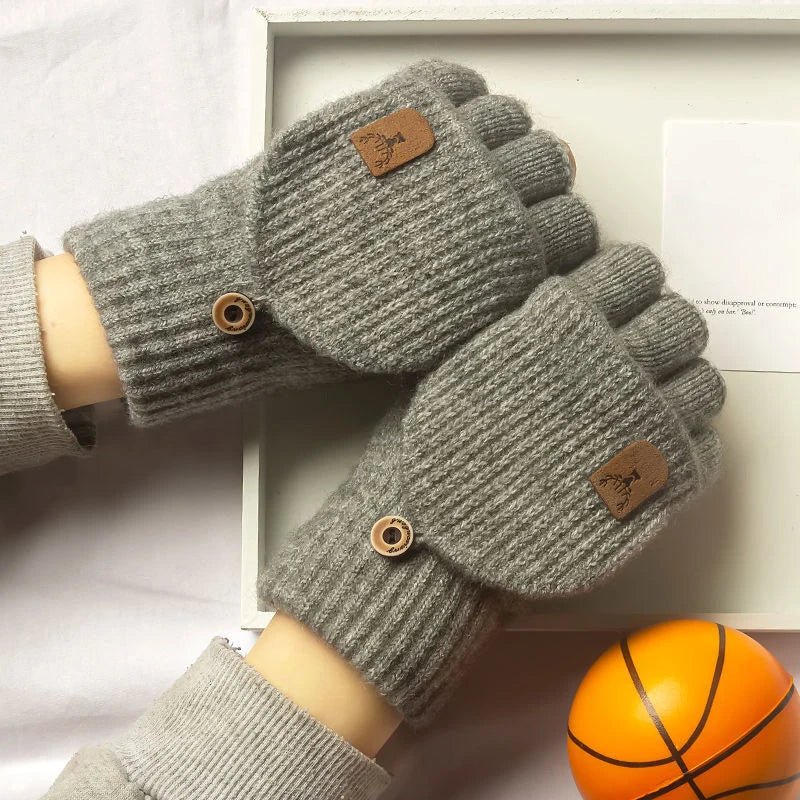 WARMTOUCH – Winter half-finger gloves with touchscreen function & soft knit design - Image 8