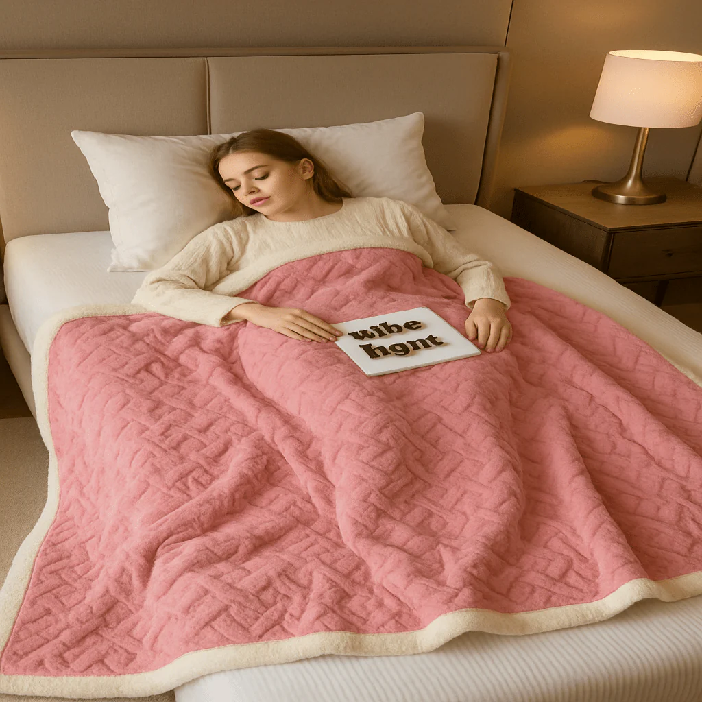 WARMVEL – Cozy Wool Blanket for Home and Office