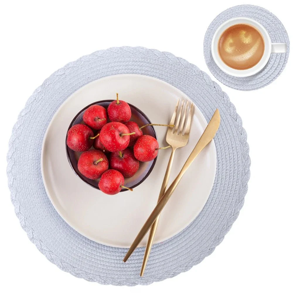 WEAVECIRCLE – Set of 6 washable, non-slip braided placemats - Image 6