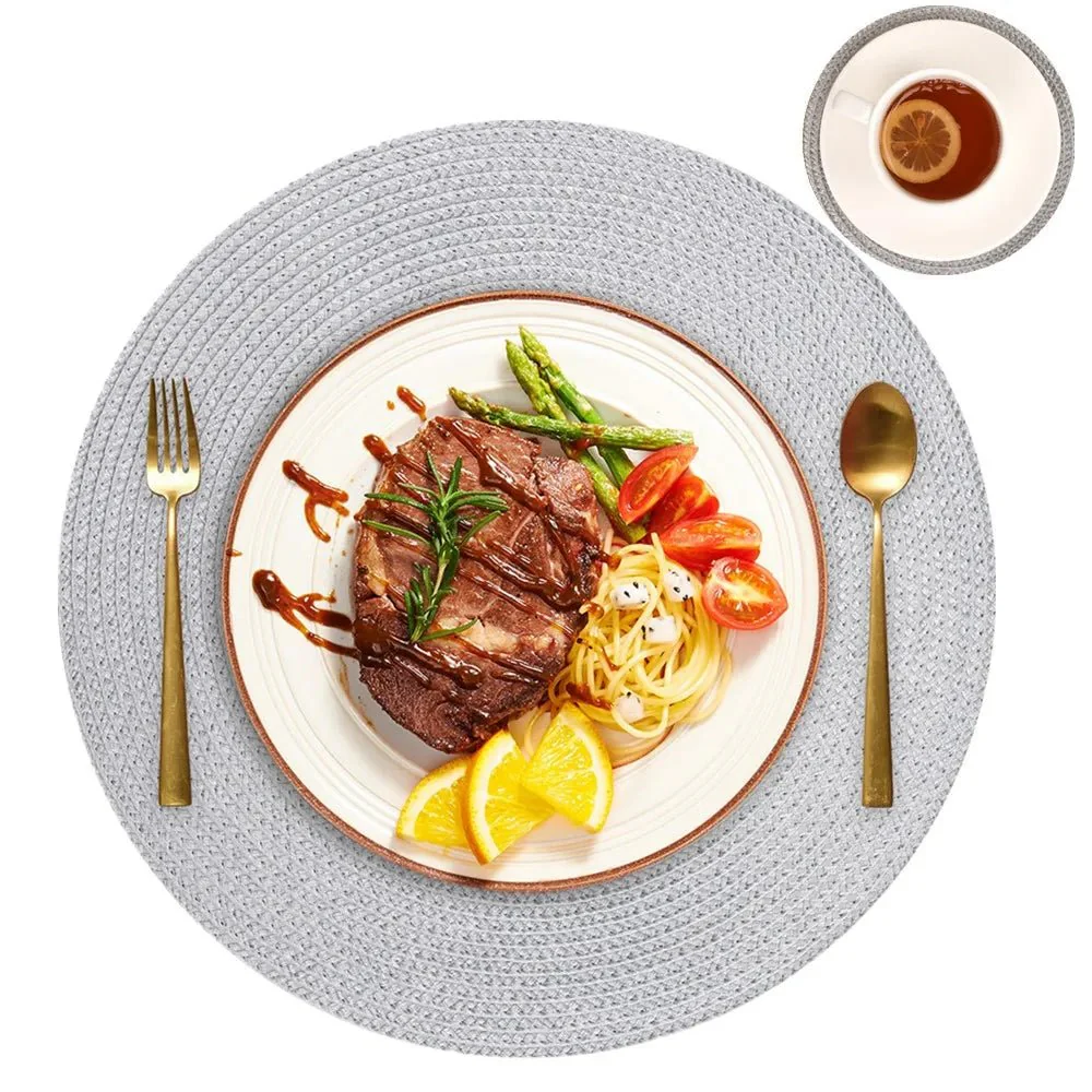 WEAVECIRCLE – Set of 6 washable, non-slip braided placemats - Image 8