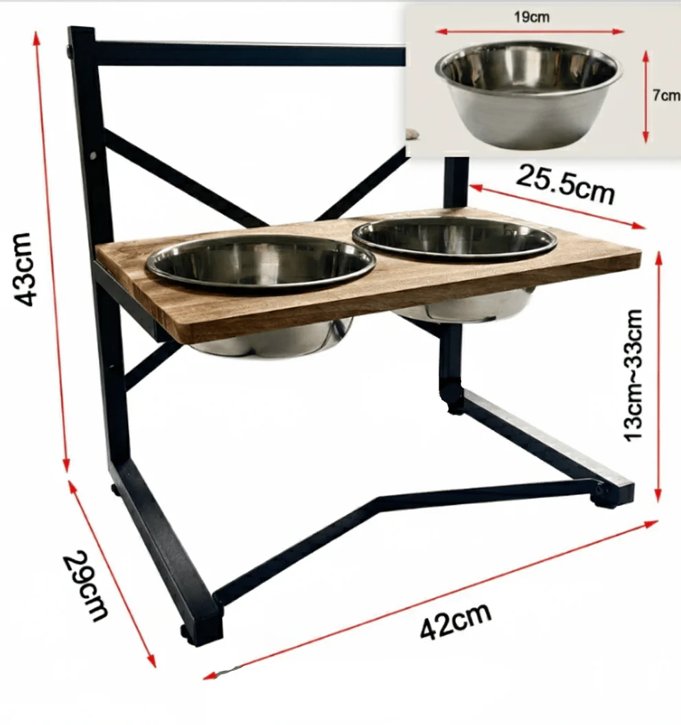 WELLBOWL STATION – Ergonomic Feeding Station for Dogs with Stainless Steel Bowls - Image 3