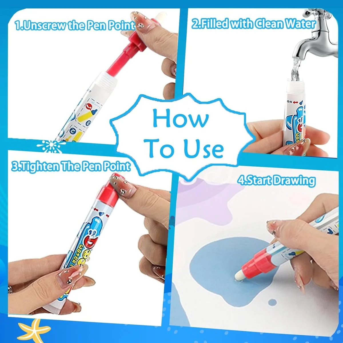 WETPAINTPAD – Clean Water Painting Mat 100 x 80 cm for Children - Image 7