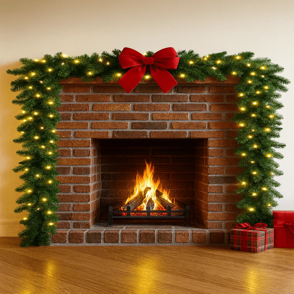 WINTERGREEN Christmas Garland – 2.7 m LED Decoration with Warm White Light - Image 2