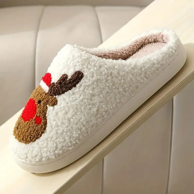 WINTERHOOF – Warm, Non-Slip House Slippers with Deer Motif for Winter - Image 7